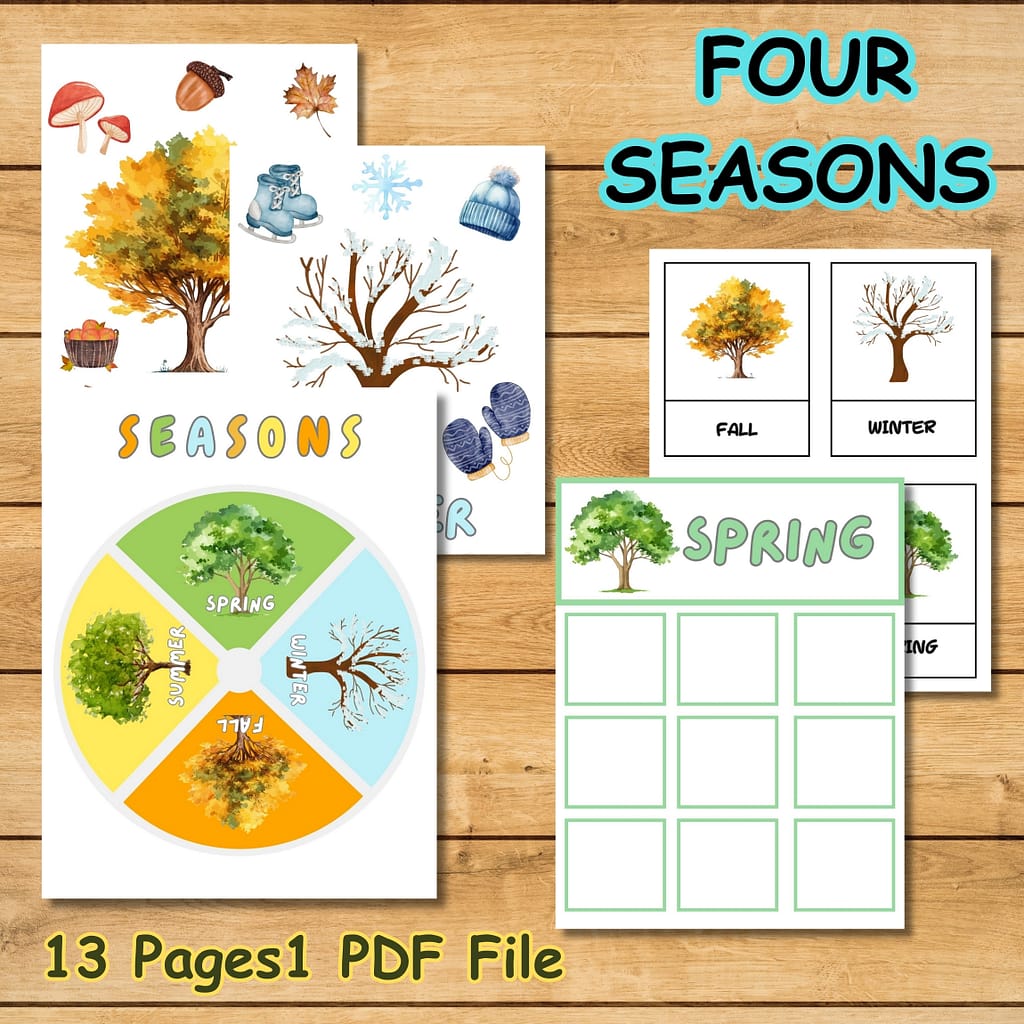 winter worksheets for preschool, fall worksheets for preschool, summer worksheets for preschool, spring worksheets for preschool, kids activities, seasons worksheet