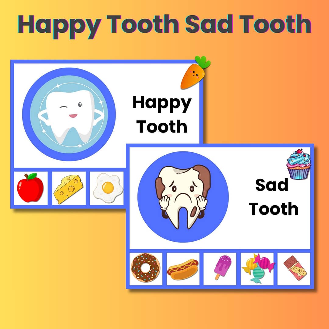 Tooth activity for kids Preschool Activities Dental Hygiene Healthy Eating